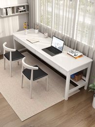 Solid Wood Desk Window Long Table Home Study Desk Simple Computer Desk Bedroom Double Writing Table and Chair