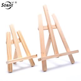 Wood Easel Art Painting Mini Frame Triangle Wedding Table Card Stand Display Holder Drawing For School Student Artist Supplies