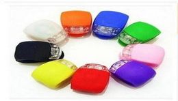 bicycle cycling lamp silicone bike head light front rear wheel led flash bicycle light warning taillight 8 colors zza208 sea1265510