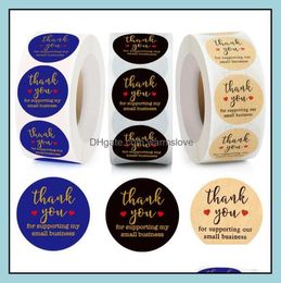 Tags Labeling Tagging Supplies Retail Services Office School Business Industrial500 PcsRoll Round Thank You Labels Stickers 156750800