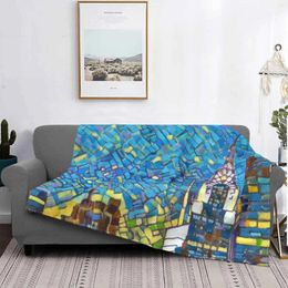 Blankets York City Sunset Top Quality Comfortable Bed Sofa Soft Blanket Modern Art Contemporary Artist Rd Riccoboni