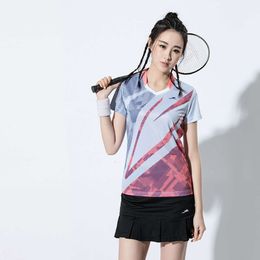 Fabric New Korean Badminton Suit Set Table Tennis Feather Rowing Jersey Sweat-absorbing Breathable Couple Clothing