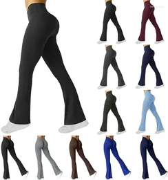 Women's Pants Womens Yoga High Waisted Leggings Tummy Control Workout Sport Fitness Running Sports Gym Trousers Bell Bottoms