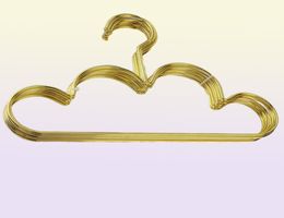 10pcs set Clothes Hanger for Baby Kid Gold Non Slip Metal Space Saving Cloud Shape Hanger Clothes Closet Storage Organiser Rack 28086611