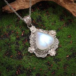 Pendant Necklaces Vintage Heart Shape Gemstone Necklace Women's Fine Jewellery Party Banquet Gift