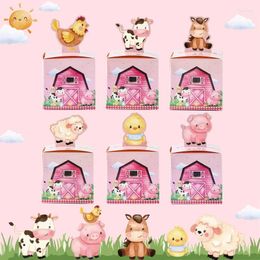 Gift Wrap Farm Animals Gifts Candy Box Jungle Birthday Kids Baby Shower Paper Packing Biscuit Portable Bag Boxes