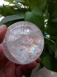 Decorative Figurines Natural White Clear Quartz Crystal Sphere Ball Reiki Healing Gemstone Home Decor 3"(76mm)