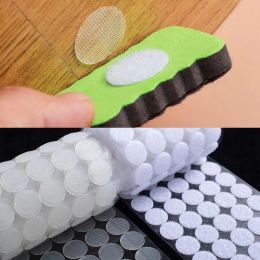 Wholesale Transparent Self Adhesive Fastener Tape Dots 10/15/20mmSticker Dots Adhesive Round Hook Loop Boob Tape Strong Glue