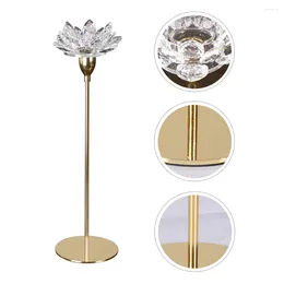 Candle Holders Lotus Sets Crystal Candlestick Decorations Dining Room Holder Romantic Metal Simple Modern