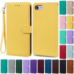 Candy Colour Wallet Case For iPhone 7 Case Shockproof TPU Soft Silicone Leather Flip Cover for iPhone 7 iPhone7 Case Book Pouch