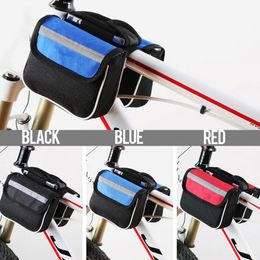Bicycle Bag Frame Front Tube Cycling Bag MTB Moutain Road Bike Tube Mobile Phone Touchscreen Bag Outdoor Sport Accessories