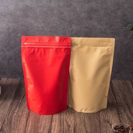 StoBag 50pcs Coffee Beans Packaging Bag Aluminum Foil Air Valve Ziplock Sealed Food for Tea Nuts Powder Storage Airtight Pouches