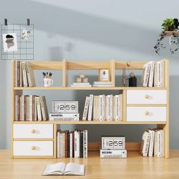 Room Shelves Desktops Multilayer Book Shelves Partitioned Drawers Design Storage Shelves Stable Load-bearing Book Cabinets