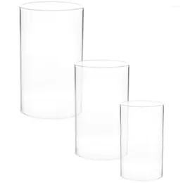 Candle Holders Candlestick Supplies Windproof Protectors Holder Pillar Tall Glass Table Centerpiece