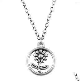 Pendant Necklaces 1Pcs Flower Jewelry On The Neck Phone Jewellery For You Chain Length 43 5Cm Drop Delivery Pendants Otohz