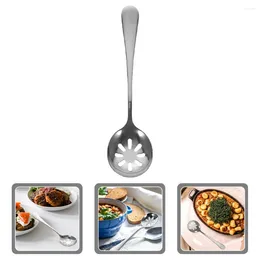 Forks Stainless Steel Colander Perforated Spoon Dining Table Slotted Household Serving Spoons Ergonomic Small Tablespoon Utensils