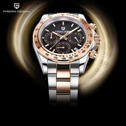 Wristwatches PAGANI Design Mens Gold Luxury Sports Quartz Mens M Waterproof Automatic Date Timing Watch Mens 2023