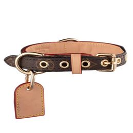 Designer Dog Collars and Leash Set Custom Dog Luxury Leather Collar Classic Letters Pet Leashes for Small Dogs Yorkies Chihuahua 69703874