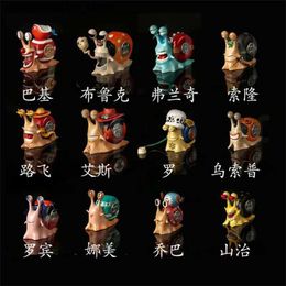 Action Toy Figures Transformation toys Robots One piece Zoro Ace Sanji Chopper Law Nami Usopp Robin Franky PVC Den Mushi action character model series toy gift