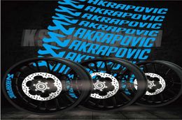 Creative transformation universal series motorcycle stickers auto parts tires LOGO unique reflective decorative decals for AKRAPOV9447663