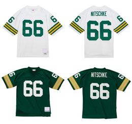 Stitched football Jerseys 66 Ray Nitschke 1966 mesh Legacy Retired retro Classics Jersey Men women youth S-6XL