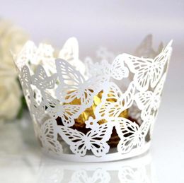 Gift Wrap Laser Hollow Butterfly Paper Cup Reflective Golden Cake Edge Baking Lace