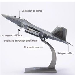 1/72 Scale American F22 Raptor Stealth Fighter F-22 Alloy Diecast Aircraft Model Souvenir Planes Ornaments Toy Display