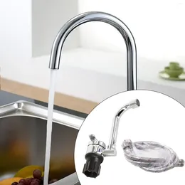 Kitchen Faucets RV Faucet And Cold Rotating Water Metal With Hose For Caravans Marine Boat Motorhomes