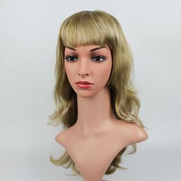 Simulated Female Life Size Mannequin Dummy Head Model with Hair for Hats Display