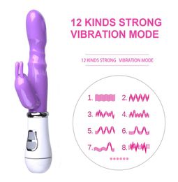 GSpot Double Dildo Vibrator Rabbit Waterproof adult Vaginal Massager Sex Toys For Women Masturbation252082383384135206