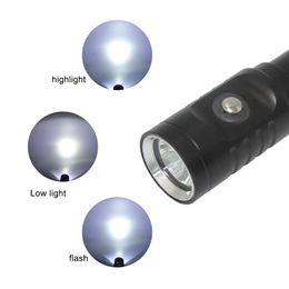 Powerful LED Diving Flashlight XM L2 1000lms Waterproof Underwater 50M Dive Lamp Torch 18650 XML2 Tactical Diving Flash light