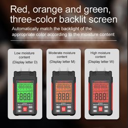 HABOTEST HT633 Wood Moisture Metre Pin Type Digital Moisture Detector Ambient Temperature Humidity With LCD Backlight Display
