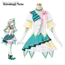 Anime Costumes Project Sekai Kusanagi Nene Cosplay Costume Wig Stage lolita cos PJSK 3rd Dress Halloween Clothing 2024 New style 240412