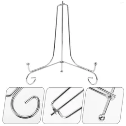 Hooks Iron Plate Holder Desktop Dish Bracket Display Rack Stand