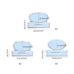 Photo Frame Silicone Mould Decorative Crafts Mould Round Standing Plate Epoxy Resin Casting Mould for Table Home Decors