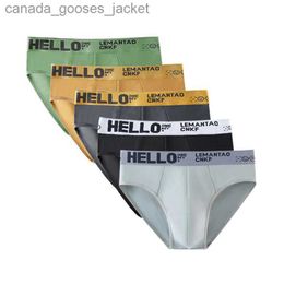 Underpants 5 pieces of mens underwear Ventilate mens jacket breathable large size L-5XL comfortable solid underwear fashionable mens underwear C240411
