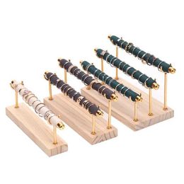 Jewelry Boxes Wood-based velvet ring organizer stand jewelry display rack storage rack counter ring display rack