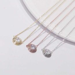 Designer Charm S925 Silver Carter collana singola diamanti per donne con personalità di temperamento semplice e accessori a catena di design di fascia alta