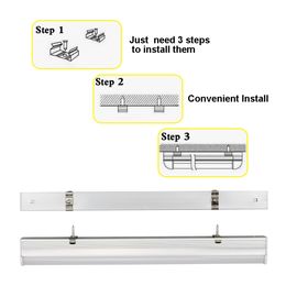 T5 Tube LED Bar Lights 30CM Aluminium Plug In Cabinet Light Wall Lamp with Power Switch and Connector for Kitchen Shelf Counter