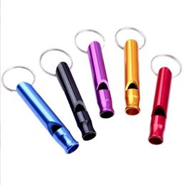 Cheap Whistle Keychain Self Defence Outdoor Multifunctional Metal Aluminium SOS First Aid Whistle Keyring Key Chain