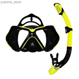 Diving Masks Professional swimming waterproof soft silicone glasses swimming glasses Full dry breathing tube diving mask Y240410Y240418Q9C5