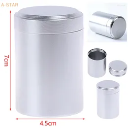 Storage Bottles 1x Silver Airtight Proof Container Aluminium Stash Metal Sealed Can Tea Jar Durable Containers