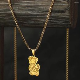 Pendant Necklaces CHENGXUN Lovable Giraffe Necklace Zoo Animal Stainless Steel Cute Cartoon Jewellery For Men And Women