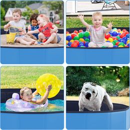 Dog Pet Bath Pool Beach Tub Outdoor Indoor Collapsible Swimming Pool Bathtub Wash Tub Foldable And Portable For Dogs Cats Kids