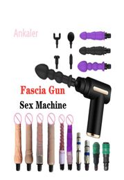 Massage Sex Machine Orgasm Thrusting Vibrator Dildo Sex Toys Fascial Gun Muscle Relax Body Massage Accessories Women Masturbation 7364740