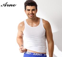 Whole ARNO Viscose Casual Tank Top Men Summer Casual Vest Man Sleeveless Shirts Underwear Soft Singlet Breathable Undershirt 7144220