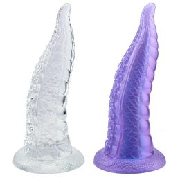 New Releases Transparent Tentacle Dildo with Strong Suction Cup Octopus Anal Creative Butt Plug sexy Toys for Men and Women