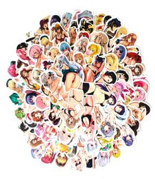 100pcsLot Sexy Anime Girls Stickers Waterproof Sticker For Laptop Skateboard Notebook Luggage Water Bottle Car Decals Kid Toys Gi5427134