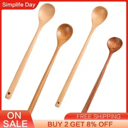 Spoons Table Spoon Coffee Tea Stirring Wooden For Cooking Solid Wood Soup Kitchen Utensils Mixing Pot