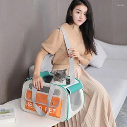 Cat Carriers Bag Portable Foldable Pet Large Capacity Breathable Oxford Cloth Travel Going Out